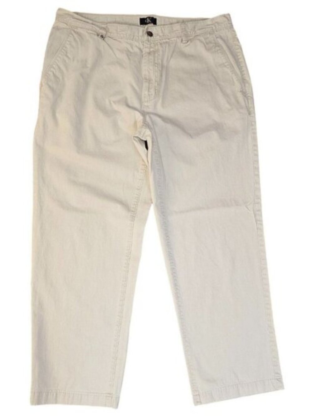Calvin Klein Chino Pants Men’s 36x28 Beige Khaki Straight Leg Cotton
